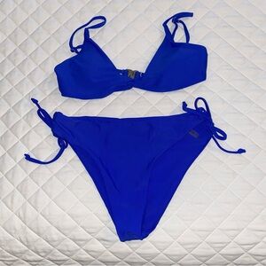 SHEIN royal blue side tie bikini